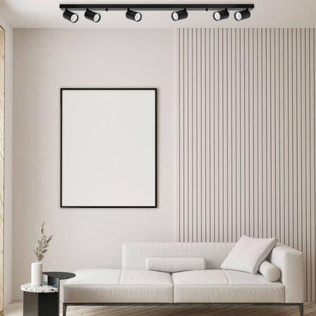 Kinkiet sufitowy Spot 6x GU10 czarny