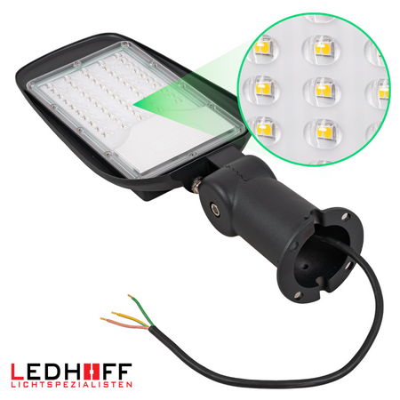 Lampa uliczna LED 50W 6500lm na parking regulowany uchwyt