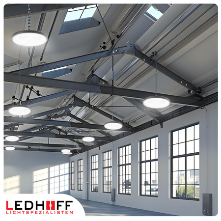 Lampa przemysłowa LED HighBay UFO 200W 3 barwy światła na magazyn halę