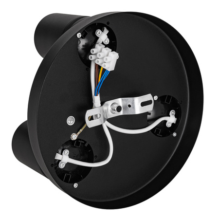 Kinkiet sufitowy okrągły potrójny Spot GU10 czarny