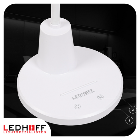 Lampka biurkowa LED biała 10W 3 barwy światła