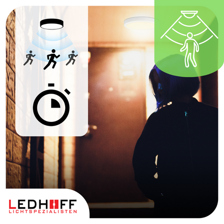 Plafon LED z CZUJNIKIEM RUCHU Lampa sufitowa 22cm ZEWNĘTRZNA