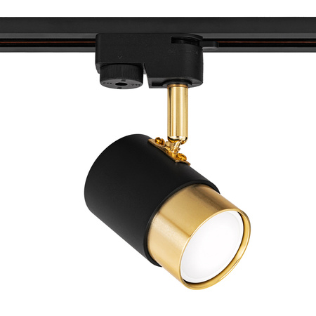 Oświetlenie szynowe czarno-złote 4x lampa GU10 + szyna 2m