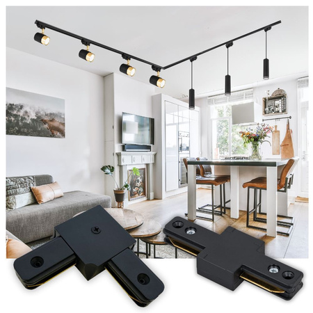 Oświetlenie szynowe czarne 8x lampa GU10 + szyna 4m