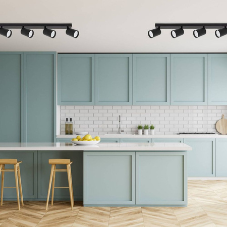 Kinkiet sufitowy poczwórny Spot GU10 czarny