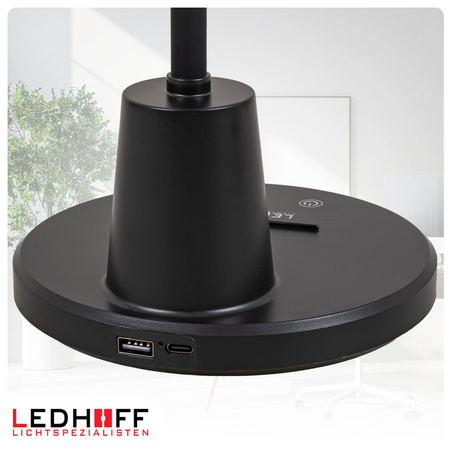 Lampka biurkowa LED czarna 10W 3 barwy światła