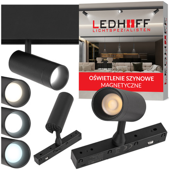 Lampa LED Reflektor punktowy SPOT 7W system szynowy magnetyczny 3 BARWY CCT