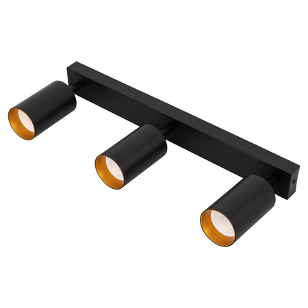 Lampa sufitowa Kinkiet natynkowy LED 3x GU10 czarno-złoty SPOT