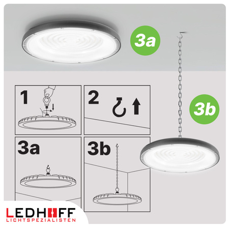 Lampa przemysłowa LED HighBay UFO 100W 3 barwy światła na magazyn halę