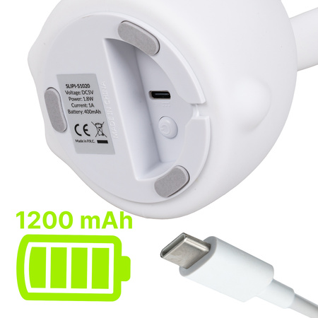 Lampka nocna LED dla dzieci KRÓLIK wielokolorowe światło RGB miękki silikon