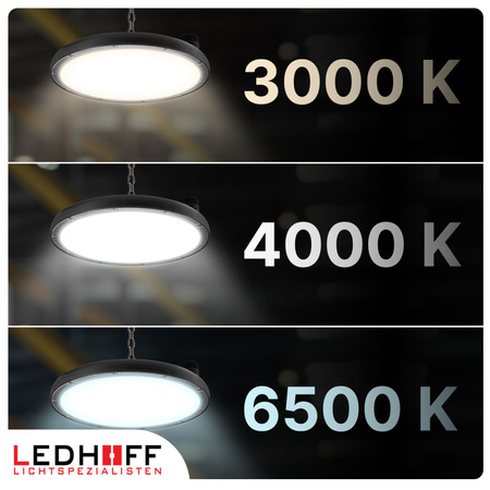 Lampa przemysłowa LED HighBay UFO 100W 3 barwy światła na magazyn halę