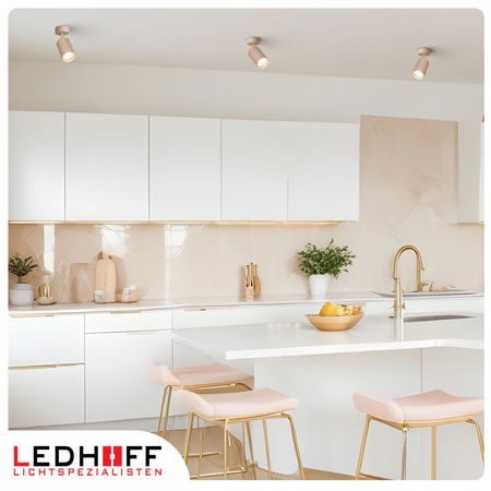 Lampa sufitowa Kinkiet pojedynczy GU10 beżowy kaszmirowy LUMIO