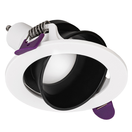 3x Oprawa halogenowa sufitowa podtynkowa GU10 biało-czarna RUCHOMA