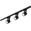 Oświetlenie szynowe czarne 3x lampa GU10 + szyna 1m