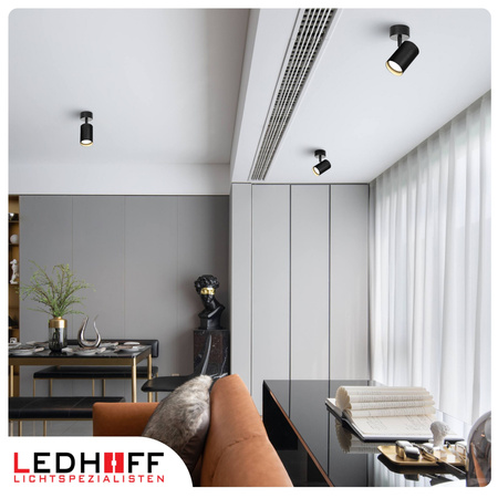 Lampa sufitowa Kinkiet pojedynczy GU10 czarny LINEA