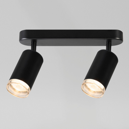 Kinkiet sufitowy podwójny SPOT GU10 czarny wodoodporny