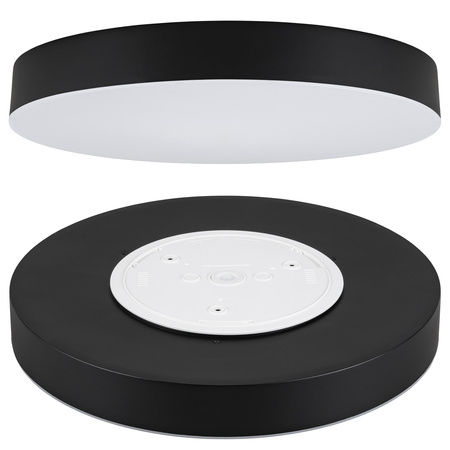 Plafon LED 36W okrągły czarny Lampa sufitowa 3 barwy światła 40cm IP54