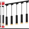 Oświetlenie szynowe czarny złoty 5x lampa wisząca 150cm GU10 szyna 2m