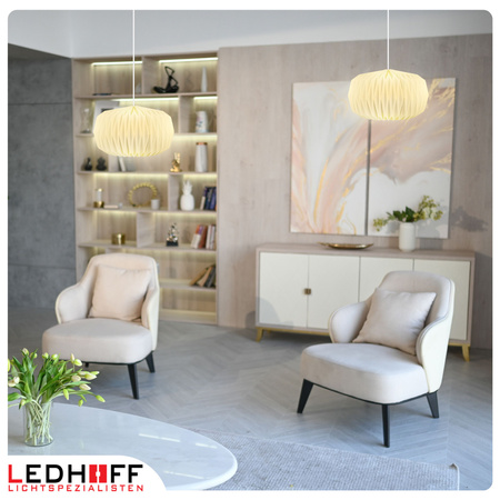 Lampa wisząca biała papierowa E27 do pokoju dziecka salonu DUŻA