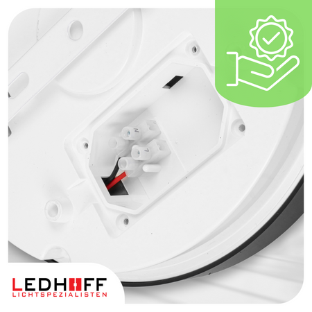 Plafon LED Lampa sufitowa 22cm 3 barwy światła IP65 czarna