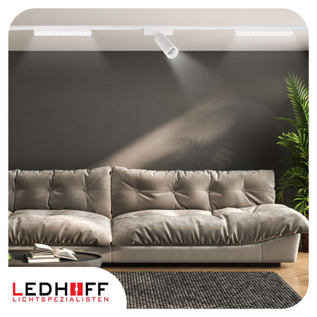 Oświetlenie szynowe magnetyczne ZESTAW 2x listwa 1m + 5x lampa LED BIAŁA