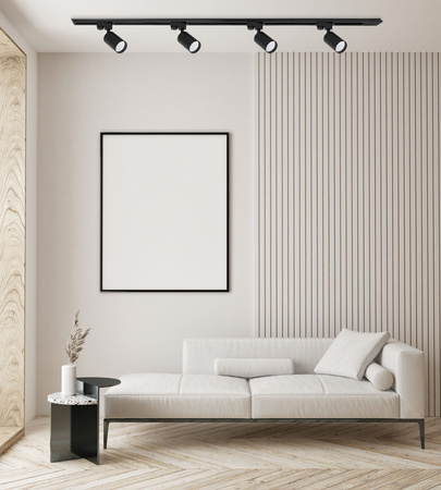 Oświetlenie szynowe czarne 4x GU10 szyna 1m