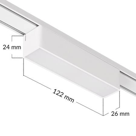 Reflektor liniowy Lampa LED na szynę magnetyczną 6W BIAŁA 4000K oprawa MOC
