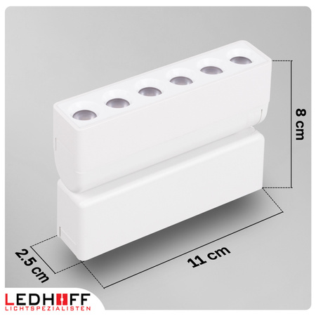 Oświetlenie szynowe magnetyczne ZESTAW 2x listwa 1m + 6x lampa LED BIAŁA