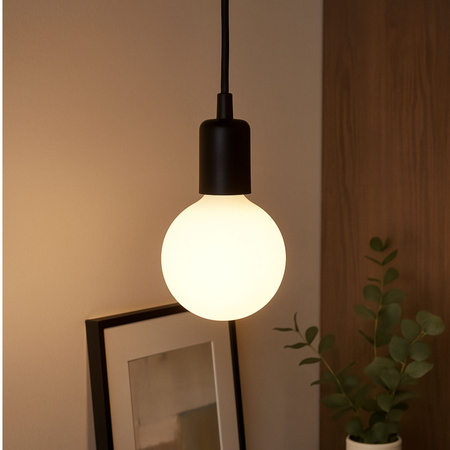 Żarówka LED E27 ozdobna duży mleczny klosz 8W mocne ciepłe światło 1070lm 2700K