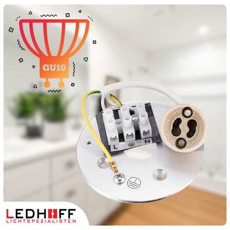 Oprawa Halogenowa Tuba LED GU10 do ŁAZIENKI Biała WODOODPORNA okrągła IP54