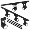 Oświetlenie szynowe czarne 5x lampa GU10 + szyna 3m