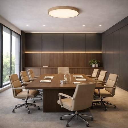 Plafon sufitowy LED beżowy 60cm - wysoka wydajność świetlna 100lm/W