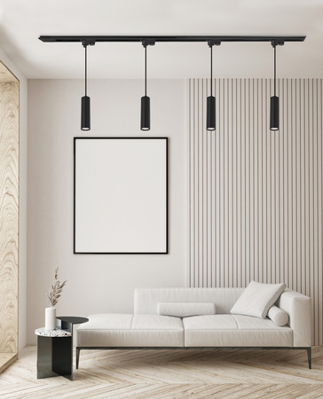 Oświetlenie szynowe czarne 4x GU10 szyna 2m