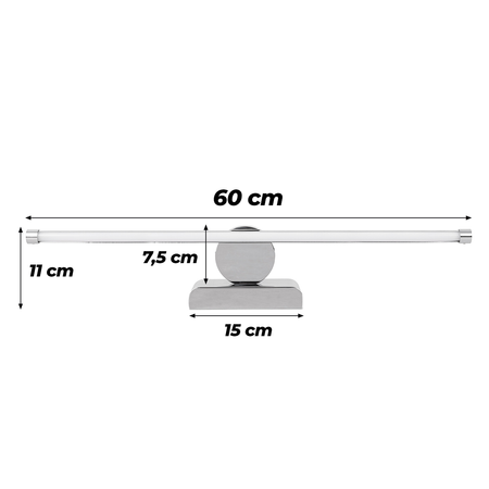Kinkiet łazienkowy Lampa nad lustro 60cm chrom