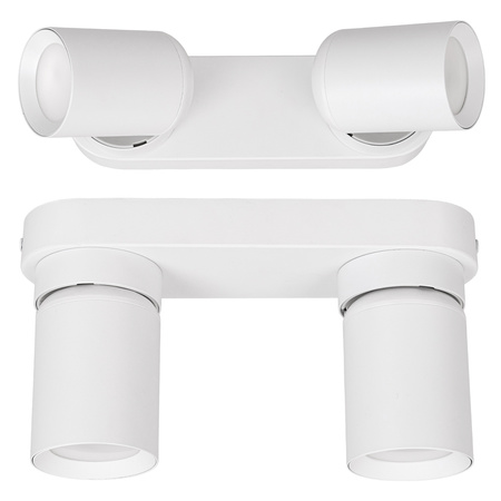 Kinkiet sufitowy podwójny Spot GU10 biały