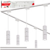 Oświetlenie szynowe biały srebrny 5x lampa wisząca 100cm GU10 szyna 3m