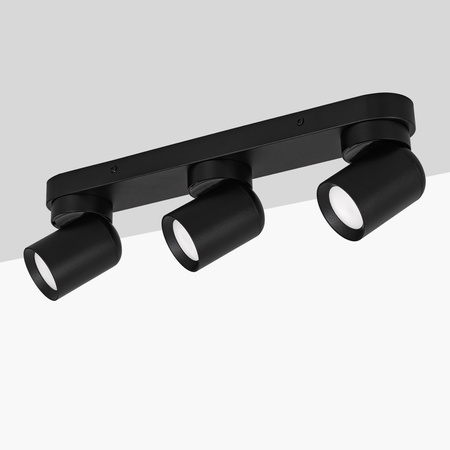 Kinkiet sufitowy potrójny Spot GU10 czarny