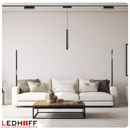 Oświetlenie szynowe magnetyczne ZESTAW 2x listwa 1m + 6x lampa LED CZARNA