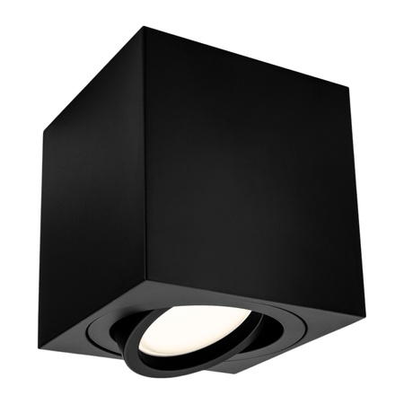 Oprawa sufitowa natynkowa Tuba kwadratowa GU10 czarna