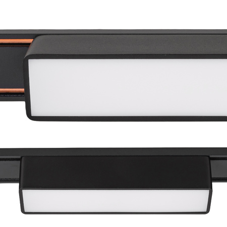 Lampa liniowa LED reflektor do szyny magnetycznej 6W CZARNA 4000K oprawa