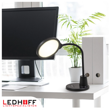 Lampka biurkowa LED czarna 10W 3 barwy światła