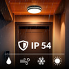 Plafon sufitowy LED okrągły czarny 3 barwy światła 22cm IP54