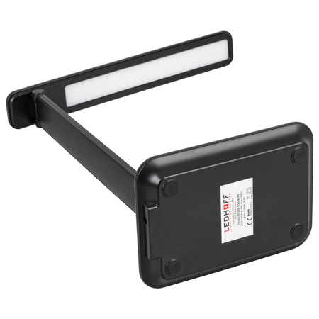 Lampka biurkowa LED czarna 9W z uchwytem na telefon