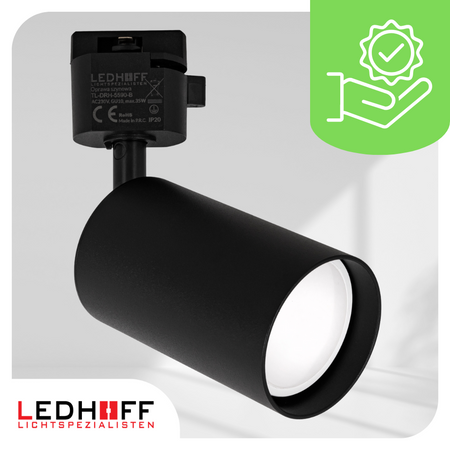 Reflektor szynowy czarny GU10 lampa na szynoprzewód