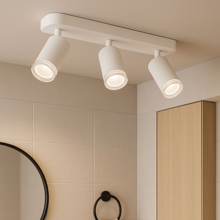 Kinkiet sufitowy potrójny SPOT 3xGU10 biały wodoodporny
