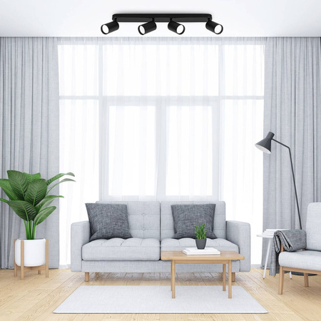 Kinkiet sufitowy poczwórny Spot GU10 czarny