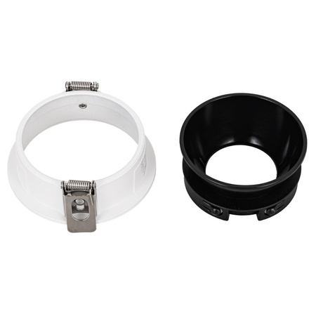 4x Oprawa halogenowa sufitowa podtynkowa GU10 biało-czarna