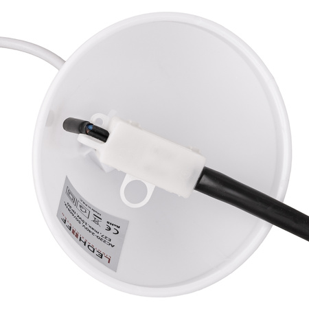 Lampa wisząca ze szkła opalowego Kula biała złota E27