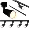 Oświetlenie szynowe czarne 4x lampa GU10 + szyna 1m
