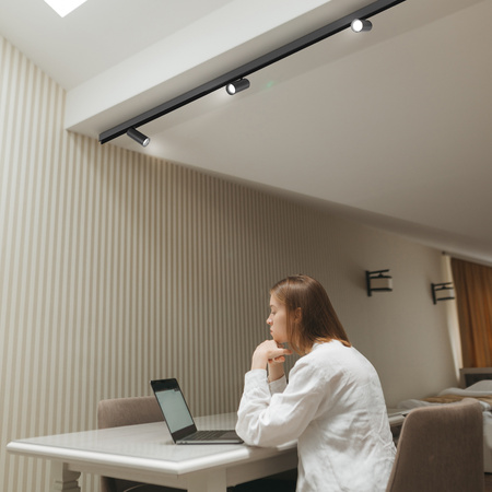 ZESTAW M20 LED 3x Lampa punktowa SPOT 12W + 2x lampa soczewkowa 18W 3 BARWY ŚWIATŁA + 2x szyna magnetyczna 1m + łącznik